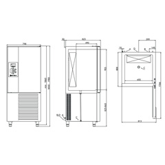 Sin Of Cold Shock Cooler and Freezer, Electronic Controlled, 14 Pieces 40x60 cm Tray Capacity - 2