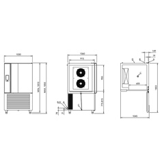 Sin Of Cold Shock Cooler and Freezer, Touch Control, 12 Pieces 60x80 cm Tray Capacity - 2
