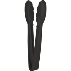 Single-Grip Polycarbonate Serving Tongs, 23 cm, Black - Biradlı