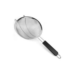 Single Handle Supported Steel Milk Strainer, 22 cm - Biradlı