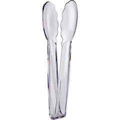 Single-Handled Polycarbonate Serving Tongs, 23 cm, Transparent - Biradlı