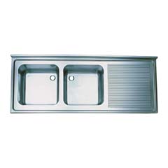 Sink Unit, Double Bowl Right Drainer, 140x60 cm - Öztiryakiler