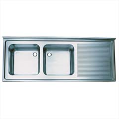 Sink Unit, Double Bowl Right Drainer, 50*50*30 Bowl, 190x70 cm - Öztiryakiler