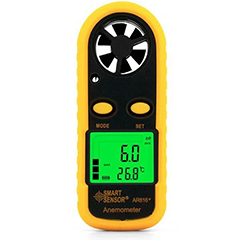 Smart Sensor AR 816 Wind Speed and Temperature Meter, Anemometer - Smart Sensor
