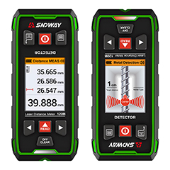 Sndway SW-6100GT Duvar Metal-Ahşap Dedektörü, Lazer Mesafe Ölçer 120 m - SNDWAY