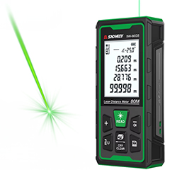 Sndway SW-80GS Yeşil Lazerli Lazermetre, 80 Metre, Şarjlı ve IP68 Korumalı - SNDWAY