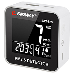 Sndway SW-825 PM2.5 Partikül Ölçer, Sıcaklık ve Nem Monitörü - SNDWAY