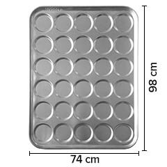 Sofuoğlu Hamburger Bun Tray, 35 Eye, 11.5 cm Diameter, 74x98 cm, 80 grams - 2