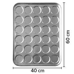 Sofuoğlu Hamburger Ekmeği Tavası, 15 Gözlü, 10,5 cm çap, 40x60 cm, 60 gram - 2