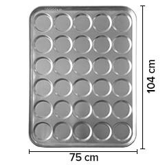 Sofuoğlu - Sofuoğlu Hamburger Ekmeği Tavası, 35 Gözlü, 11,5 cm çap, 75x104 cm, 80 gram (1)