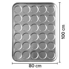 Sofuoğlu Hamburger Ekmeği Tavası, 35 Gözlü, 11,5 cm çap, 80x100 cm, 80 gram - 2
