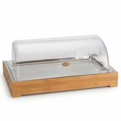 Zicco Soğutuculu Teşhir Standı, Ahşap Altlı, Polikarbon Roll Top Kapaklı, 57x37x22 cm - Zicco