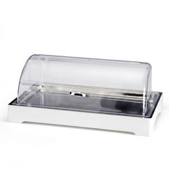 Zicco Soğutuculu Teşhir Standı Beyaz, Polikarbon Rolltop Kapaklı, 57x37 cm - Zicco