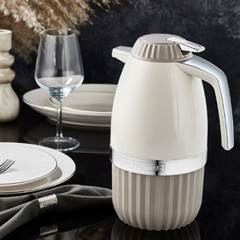 Star Termos Elegant Plus, Glass Thermos, 2 Lt, Beige - 2
