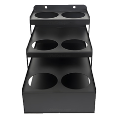 Syrup Stand, 6 Compartment, Static Painted Metal - 1