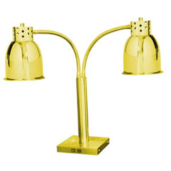 Tecnocoffee Adjustable Double Arm Hot Holder Lamp, Brass - Tecnocoffee
