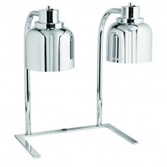 Tecnocoffee Standing Double Arm Hot Holding Lamp, Chrome - Tecnocoffee