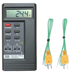 TES 1320 Dual Input K-Type Probe Reader, Precision - 1