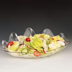 Zicco Teşhir Tabağı, Polikarbon, İstiridye Model, 38x27x5 cm, Şeffaf - 1