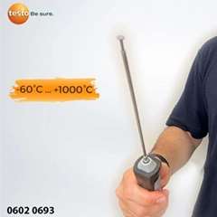 Testo 0602 0693 Düz Yüzeyler İçin Küçük Başlı K Tipi Termokupl - 3