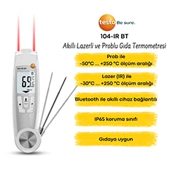 Testo 104 IR BT Intelligent Laser and Probe Food Thermometer - 4