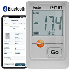 Testo 174T BT Akıllı Sıcaklık Kayıt Datalogger Cihazı, Beyaz - 1