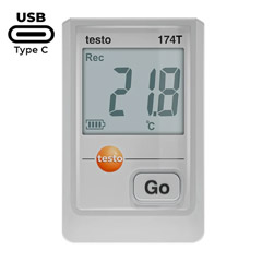 Testo 174T USB-C Girişli Mini Sıcaklık Kayıt Datalogger Cihazı, Beyaz - 1