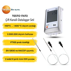 Testo 176T2 Double Channel Temperature Datalogger Set - 3