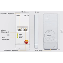 Testo 184 T4 Nakliye Araçları İçin Sıcaklık Kayıt Cihazı - 2