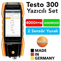 Testo 300 LL Baca Gazı Analiz Cihazı, Yazıcılı Set, 15000 Ppm - 3
