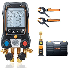 Testo 557S Smart Digital Manifold Set, 4-Way Valve - 1
