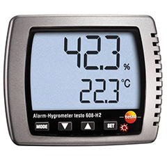 Testo 608-H2 Sıcaklık ve Nem Ölçer, Çok Hassas, Alarmlı - 1