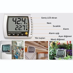 Testo 608-H2 Sıcaklık ve Nem Ölçer, Çok Hassas, Alarmlı - 2
