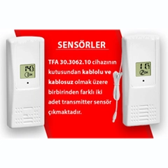TFA 30.3062.10 TRIO Wireless Indoor and Outdoor Thermometer - 2