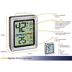 Tfa 30.5047.54 Exacto Calibration Menu Ambient Temperature and Humidity Meter - 4