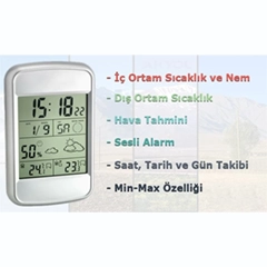 TFA 35.1123 LOOK Weather Forecast Indoor Temperature and Humidity, Outdoor Temperature Meter - 2
