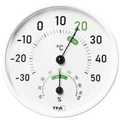 TFA 45.2045.02 Wide Indicator Analog Temperature Humidity Meter - 1