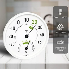 TFA 45.2045.02 Wide Indicator Analog Temperature Humidity Meter - 2