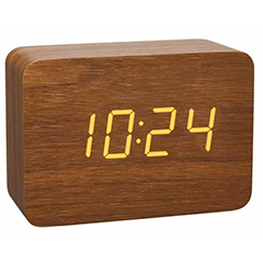 TFA 60.2549.08 Wooden Thermometer Clock - 1