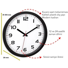 Tfa 60.3050.01 Sessiz Analog Duvar Saati - 2