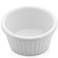 Thermoset Çizgili Ramekin Sauce Dish, 7 cm, 60 ml, White - Thermoset
