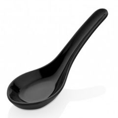 Thermoset Ramekin Kaşık Lokmalık, 4,5x13 cm, 15 ml, Siyah - Thermoset