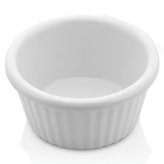 Thermoset Striped Sauce Dish, 5.8 cm 30 ml, White - Thermoset