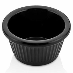 Thermoset Yivli Ramekin, 5,8cm 30 ml, Siyah - Thermoset