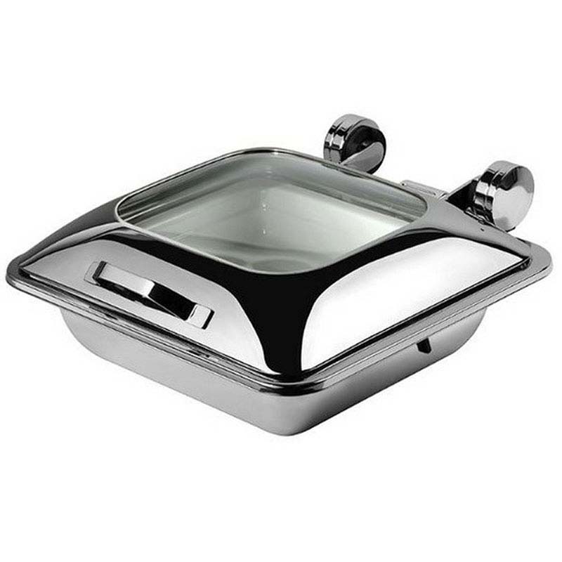 Tiger Hotel Akıllı W Glass Lid Square Chafing Dish - Tiger Hotel