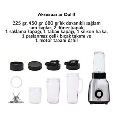 Tribest - Cam Personal Blender,0,67 hp,500W,600-400-200 ml Kap - PBG-5050-C - Thumbnail