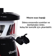 Tribest - Slowstar Cold Press Fruit and Vegetable Juicer - SW-2020-F-Gray - 4