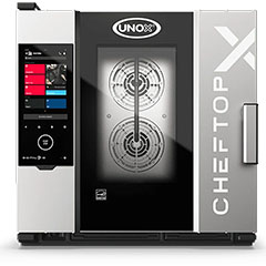 Unox XEDA-0611-GXRS CheftopX Digital ID Gas Combi Oven, Gn 1/1, 6 Tray Capacity - Unox