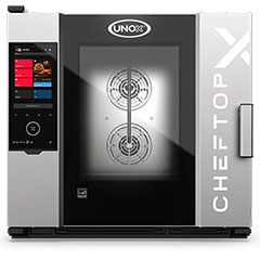 Unox XEDA-0621-EXRS CheftopX Digital ID Elektrikli Kombi Fırın, Gn 2/1, 6 Tepsi Kapasiteli - Unox