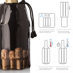 Vacu Vin Active Champagne Cooler, Patterned - 4